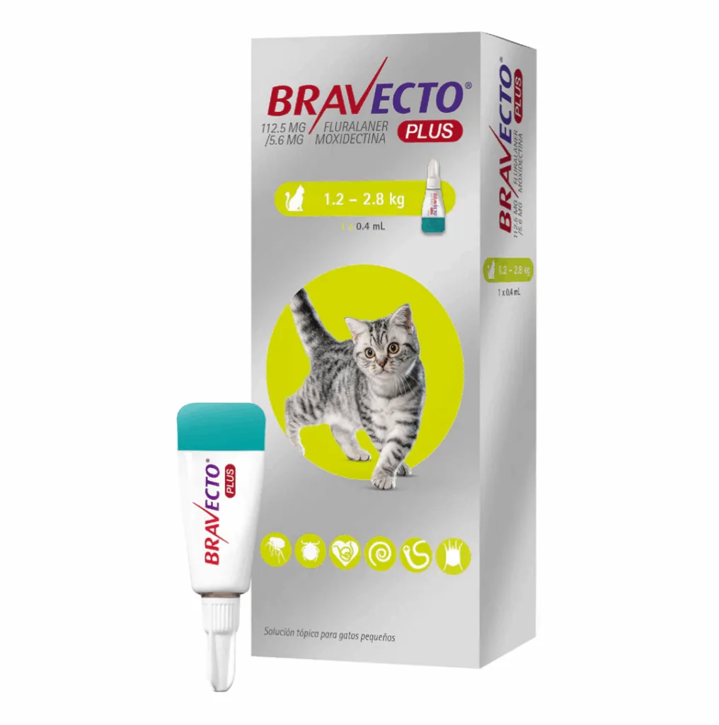 Bravecto Plus For Cats 112.5mg (1.2 – 2.8kg)